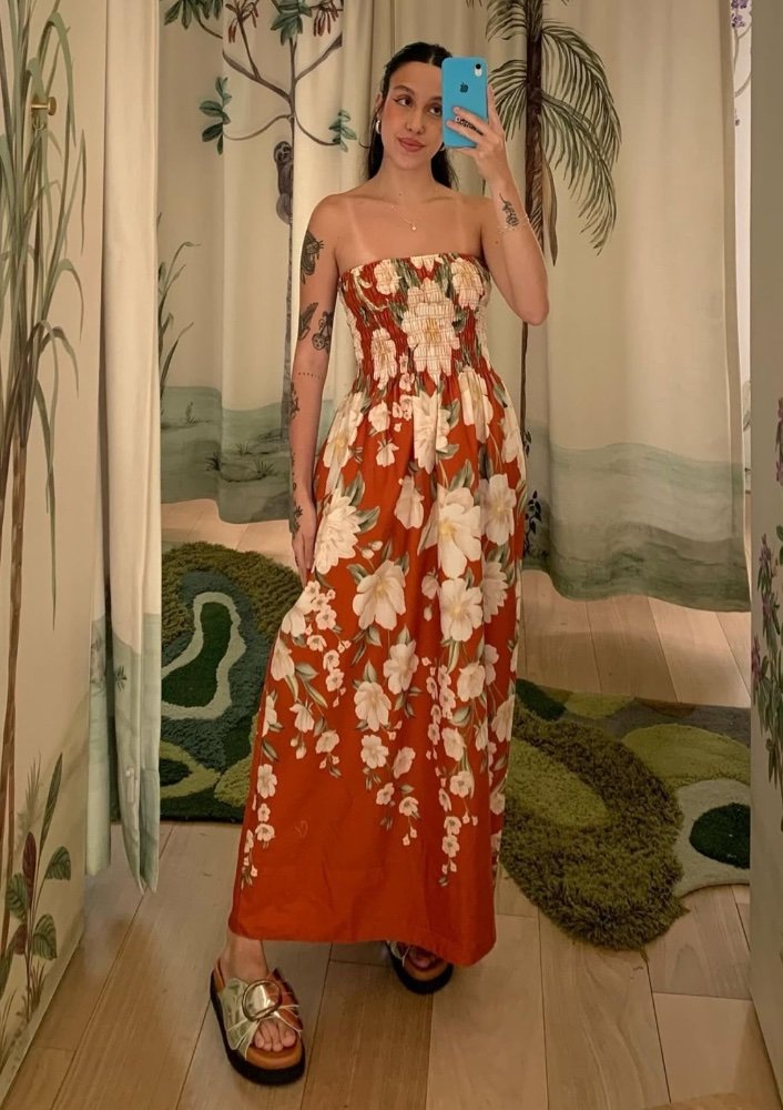 Vestido mídi Gabrielle