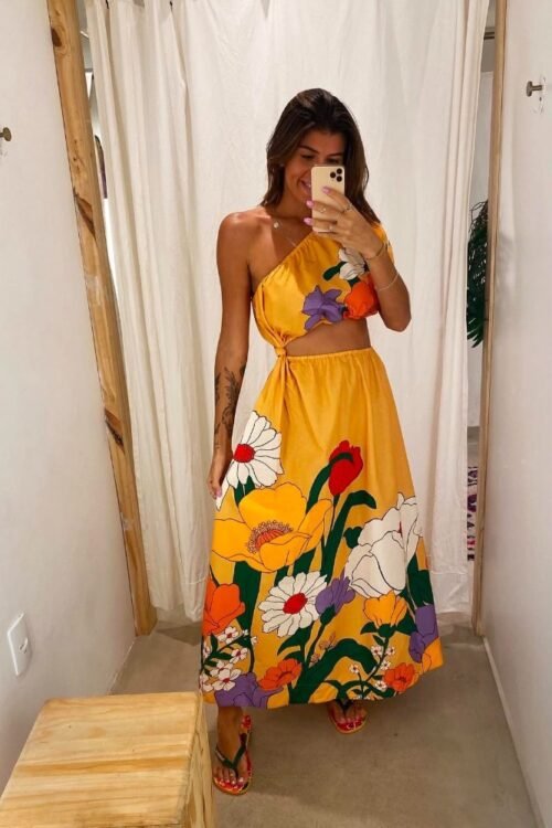Vestido ombro só