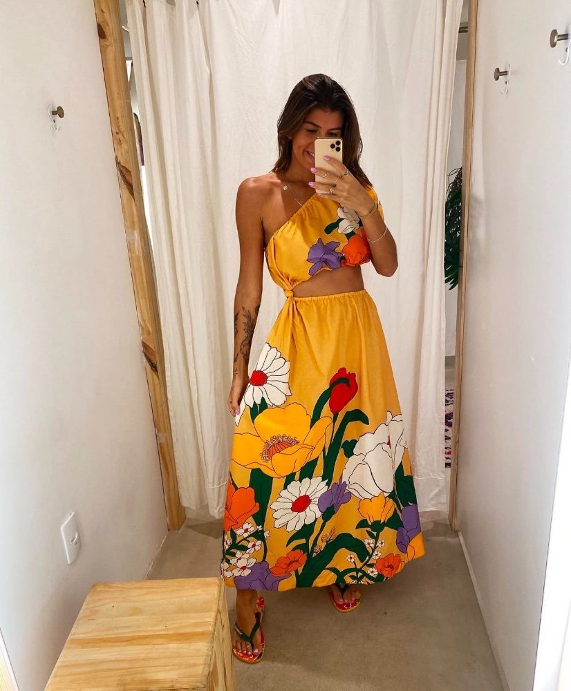 Vestido ombro só