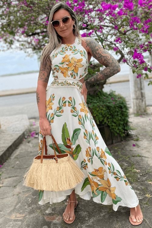 Vestido mídi leveza
