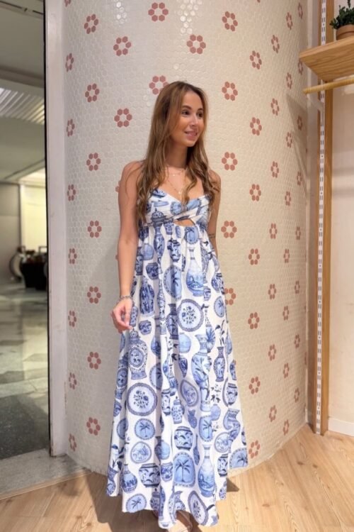 Vestido vaso de porcelana
