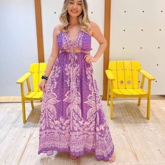 Vestido Lurex Lilás